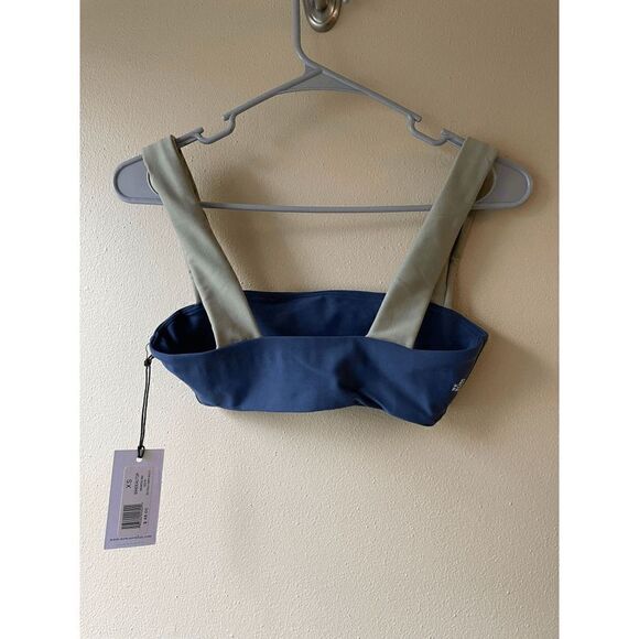 We Wore What Ziz Pale Navy Bandeau Top Size XS - Picture 2 of 2